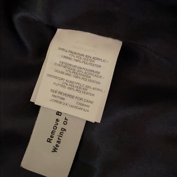 J. Crew — Navy blue faux fur vest! - Picture 9 of 11